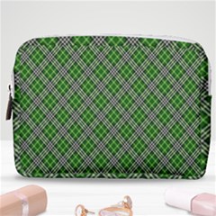 Lumberjack Plaid Buffalo Plaid Green White Make Up Pouch (medium) by Wegoenart