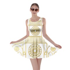 Gold Foil Notre Dame Church Paris Skater Dress by Wegoenart