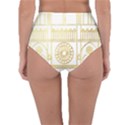 Gold Foil Notre Dame Church Paris Reversible High-Waist Bikini Bottoms View4