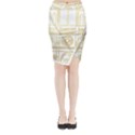 Gold Foil Notre Dame Church Paris Midi Wrap Pencil Skirt View1