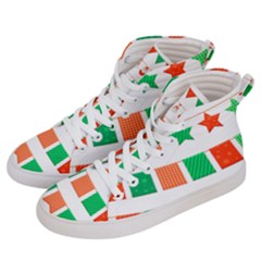 Christmas Bunting Banners Tassel Men s Hi-top Skate Sneakers by Wegoenart