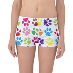 Paw Print Paw Prints Background Boyleg Bikini Bottoms