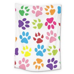 Paw Print Paw Prints Background Large Tapestry by Wegoenart