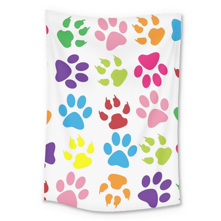 Paw Print Paw Prints Background Large Tapestry