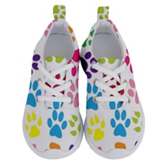 Paw Print Paw Prints Background Running Shoes