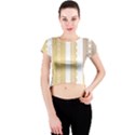 Lace Gold Euclidean Vector Crew Neck Crop Top View1