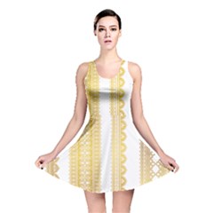 Lace Gold Euclidean Vector Reversible Skater Dress