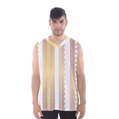 Lace Gold Euclidean Vector Men s Basketball Tank Top by Wegoenart