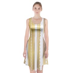 Lace Gold Euclidean Vector Racerback Midi Dress