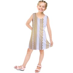 Lace Gold Euclidean Vector Kids  Tunic Dress by Wegoenart