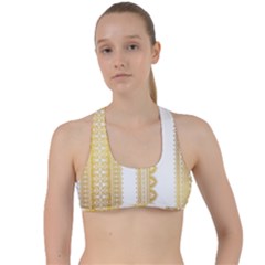 Lace Gold Euclidean Vector Criss Cross Racerback Sports Bra