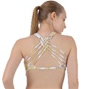 Lace Gold Euclidean Vector Criss Cross Racerback Sports Bra View2