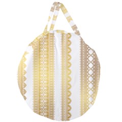 Lace Gold Euclidean Vector Giant Round Zipper Tote