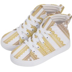 Lace Gold Euclidean Vector Kid s Hi-Top Skate Sneakers