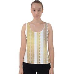 Lace Gold Euclidean Vector Velvet Tank Top