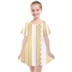 Lace Gold Euclidean Vector Kids  Smock Dress by Wegoenart