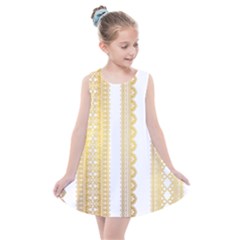 Lace Gold Euclidean Vector Kids  Summer Dress by Wegoenart