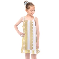 Lace Gold Euclidean Vector Kids  Overall Dress by Wegoenart