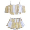 Lace Gold Euclidean Vector Kids  Off Shoulder Skirt Bikini View1