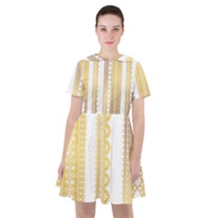 Lace Gold Euclidean Vector Sailor Dress by Wegoenart