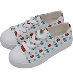 Geometric Patterns Pattern Candles Lights Kids  Low Top Canvas Sneakers by Wegoenart