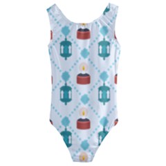 Geometric Patterns Pattern Candles Lights Kids  Cut-out Back One Piece Swimsuit