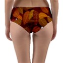 Leaves Pattern Reversible Mid-Waist Bikini Bottoms View4