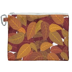 Leaves Pattern Canvas Cosmetic Bag (xxl)