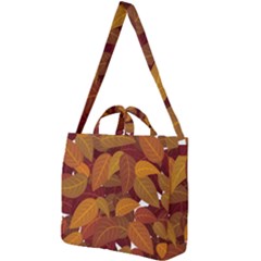 Leaves Pattern Square Shoulder Tote Bag