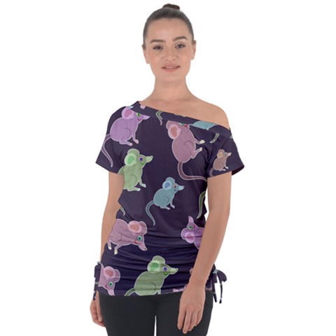 Animals Mouse Cartoon Pet Tie-up Tee by Wegoenart