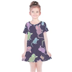 Animals Mouse Cartoon Pet Kids  Simple Cotton Dress