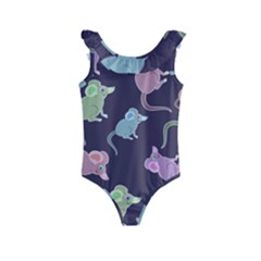 Animals Mouse Cartoon Pet Kids  Frill Swimsuit