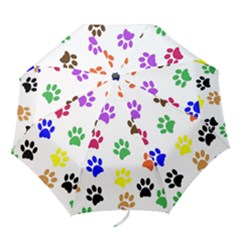 Pawprints Paw Prints Paw Animal Folding Umbrellas by Wegoenart