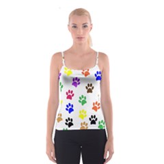 Pawprints Paw Prints Paw Animal Spaghetti Strap Top