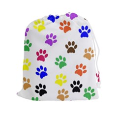 Pawprints Paw Prints Paw Animal Drawstring Pouch (xxl)