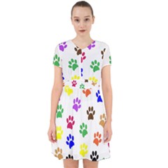 Pawprints Paw Prints Paw Animal Adorable In Chiffon Dress by Wegoenart