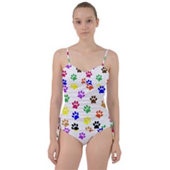 Pawprints Paw Prints Paw Animal Sweetheart Tankini Set