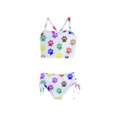 Pawprints Paw Prints Paw Animal Girls  Tankini Swimsuit