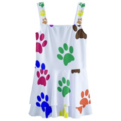 Pawprints Paw Prints Paw Animal Kids  Layered Skirt Swimsuit