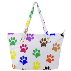 Pawprints Paw Prints Paw Animal Full Print Shoulder Bag by Wegoenart