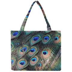 Peacock Feathers Bird Colorful Mini Tote Bag