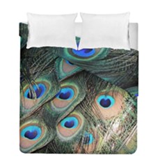 Peacock Feathers Bird Colorful Duvet Cover Double Side (full/ Double Size)