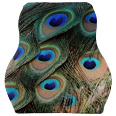 Peacock Feathers Bird Colorful Car Seat Velour Cushion  by Wegoenart