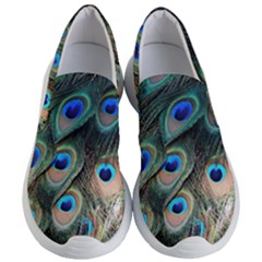 Peacock Feathers Bird Colorful Women s Lightweight Slip Ons