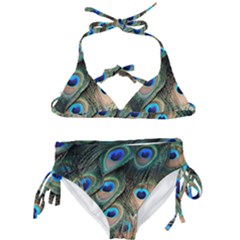 Peacock Feathers Bird Colorful Kids  Classic Bikini Set