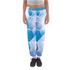 Hexagon Euclidean Vector Gradient Del  Blue Color Science And Technology Women s Jogger Sweatpants by Wegoenart