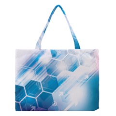 Hexagon Euclidean Vector Gradient Del  Blue Color Science And Technology Medium Tote Bag by Wegoenart