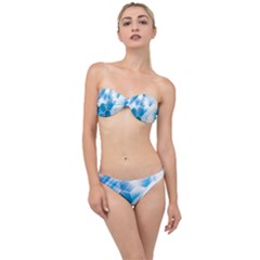 Hexagon Euclidean Vector Gradient Del  Blue Color Science And Technology Classic Bandeau Bikini Set by Wegoenart