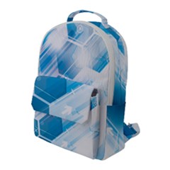 Hexagon Euclidean Vector Gradient Del  Blue Color Science And Technology Flap Pocket Backpack (large) by Wegoenart