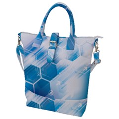 Hexagon Euclidean Vector Gradient Del  Blue Color Science And Technology Buckle Top Tote Bag